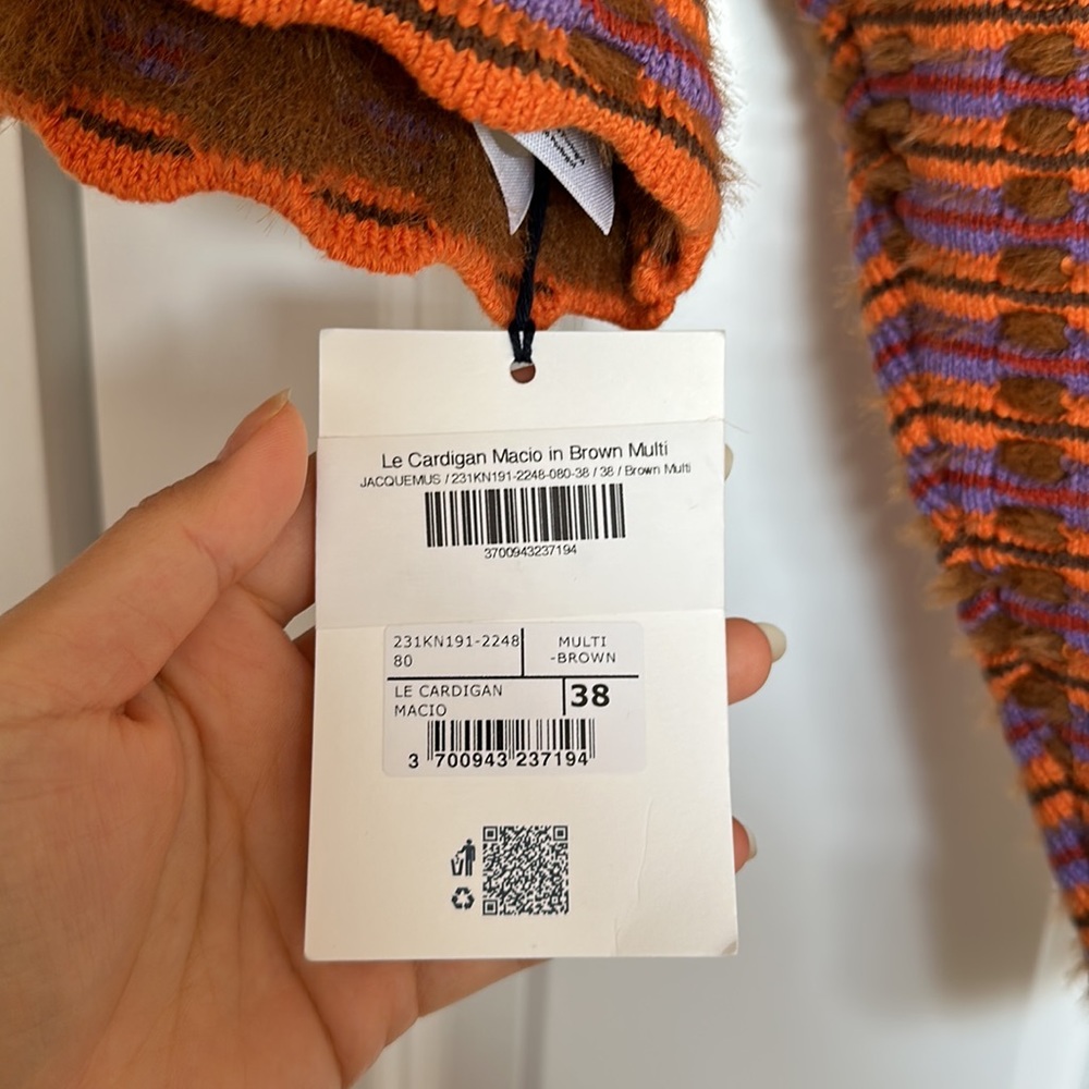 SOLD ✨Jacquemus Le Cardigan Macio in Brown Multi - Cropped - Picture 6 of 17